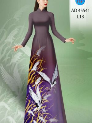 Vải Áo Dài Chim Hạc AD 45541