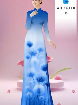 Vải Áo Dài Hoa Bồ Công Anh AD 16110