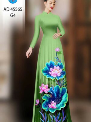 Vải Áo Dài Hoa Sen AD 45565