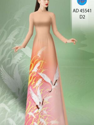 Vải Áo Dài Chim Hạc AD 45541