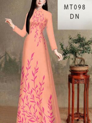 Vải Áo Dài Hoa In 3D AD MT098