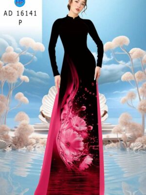 Vải Áo Dài Hoa In 3D AD 16141