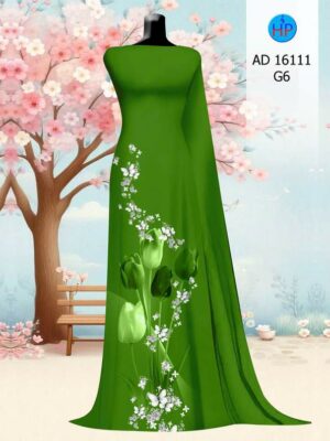 Vải Áo Dài Hoa Tulip AD 16111