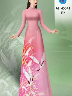 Vải Áo Dài Chim Hạc AD 45541