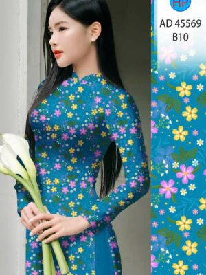 Vải Áo Dài Hoa Nhí AD 45569