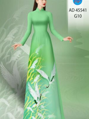 Vải Áo Dài Chim Hạc AD 45541