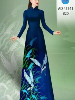 Vải Áo Dài Chim Hạc AD 45541