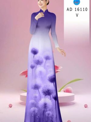 Vải Áo Dài Hoa Bồ Công Anh AD 16110