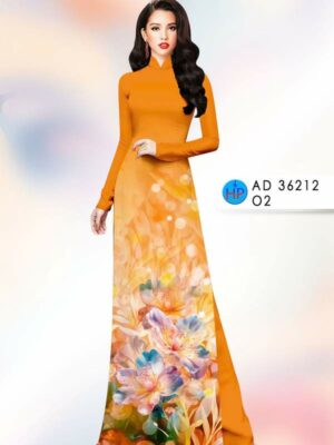 Vải Áo Dài Hoa In 3D AD 36212