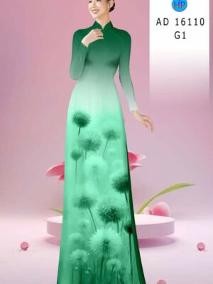 Vải Áo Dài Hoa Bồ Công Anh AD 16110