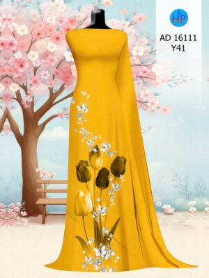 Vải Áo Dài Hoa Tulip AD 16111