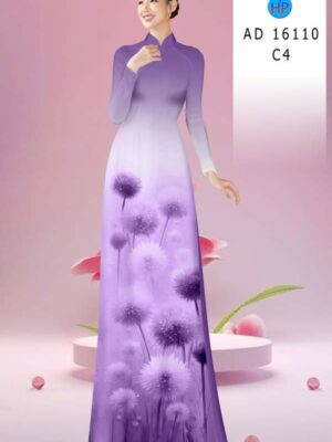 Vải Áo Dài Hoa Bồ Công Anh AD 16110