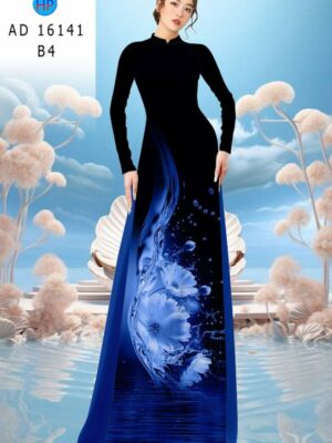 Vải Áo Dài Hoa In 3D AD 16141