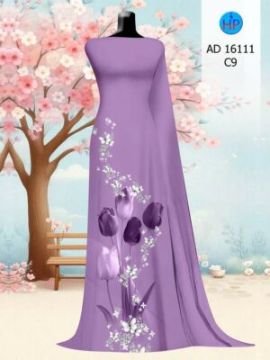 Vải Áo Dài Hoa Tulip AD 16111