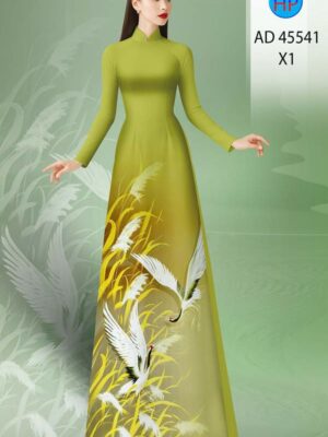 Vải Áo Dài Chim Hạc AD 45541