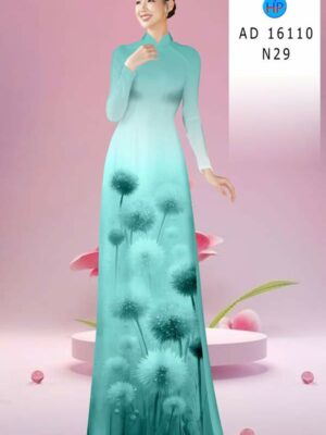 Vải Áo Dài Hoa Bồ Công Anh AD 16110