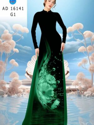 Vải Áo Dài Hoa In 3D AD 16141