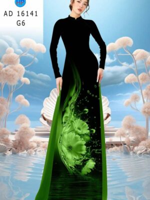 Vải Áo Dài Hoa In 3D AD 16141