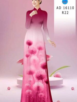 Vải Áo Dài Hoa Bồ Công Anh AD 16110