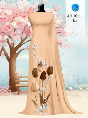 Vải Áo Dài Hoa Tulip AD 16111
