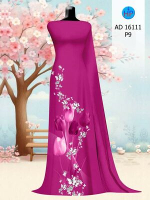Vải Áo Dài Hoa Tulip AD 16111