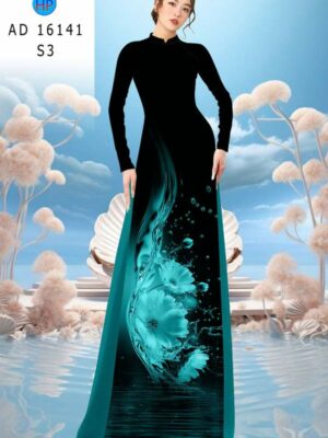 Vải Áo Dài Hoa In 3D AD 16141