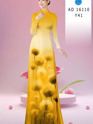 Vải Áo Dài Hoa Bồ Công Anh AD 16110