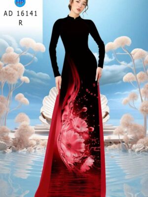 Vải Áo Dài Hoa In 3D AD 16141