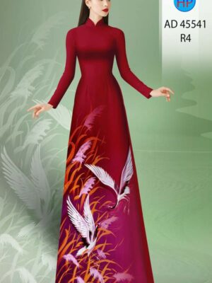 Vải Áo Dài Chim Hạc AD 45541