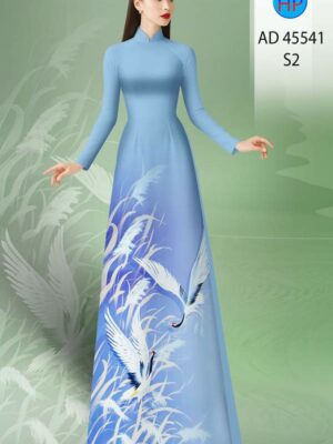 Vải Áo Dài Chim Hạc AD 45541