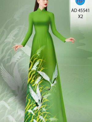 Vải Áo Dài Chim Hạc AD 45541