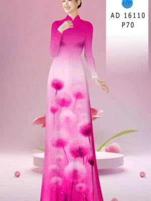 Vải Áo Dài Hoa Bồ Công Anh AD 16110