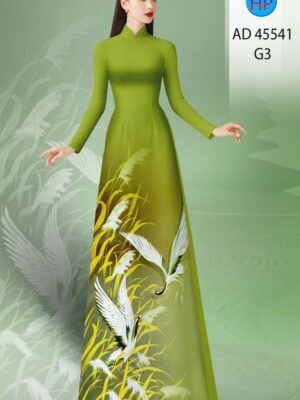 Vải Áo Dài Chim Hạc AD 45541