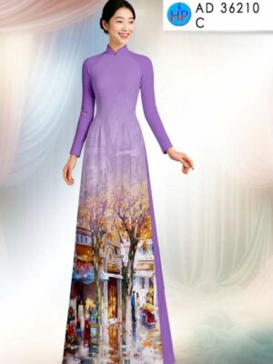 Vải Áo Dài Phong Cảnh AD 36210