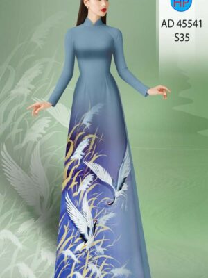 Vải Áo Dài Chim Hạc AD 45541