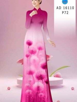 Vải Áo Dài Hoa Bồ Công Anh AD 16110