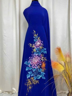 Vải Áo Dài Vẽ Tay Cao Cấp Hình AD V