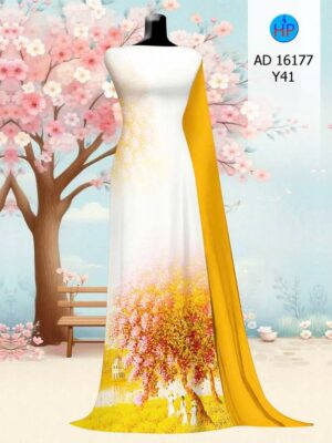 Vải Áo Dài Phong Cảnh AD 16177