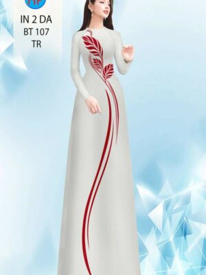 Vải Áo Dài Hoa In 3D AD BT107
