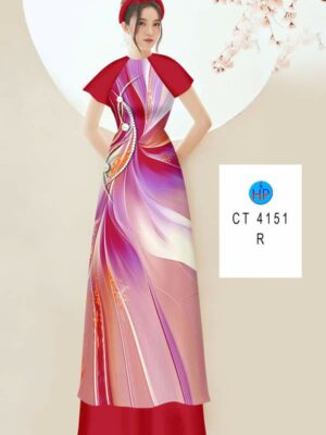 Vải Áo Dài Hoa In 3D AD CT4151