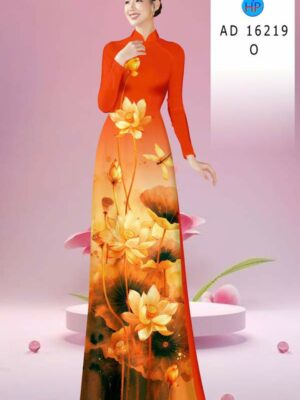 Vải Áo Dài Hoa Sen AD 16219