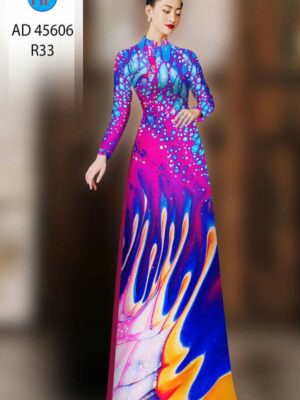 Vải Áo Dài Hoa Văn AD 45606