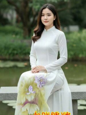 Vải Áo Dài Vẽ Tay Cao Cấp Hình AD V