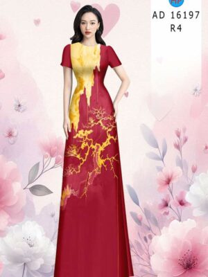 Vải Áo Dài Hoa Văn AD 16197