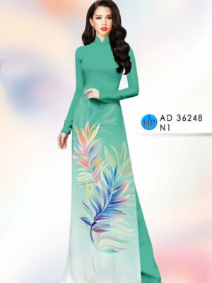 Vải Áo Dài Hoa In 3D AD 36248