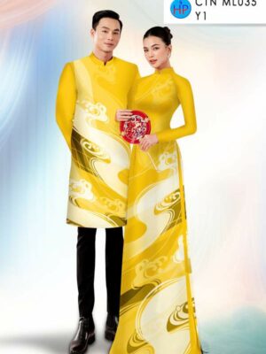 Vải Áo Dài Cặp Đôi Hoa Văn AD CTN ML035