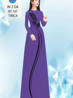 Vải Áo Dài Hoa In 3D AD BT107