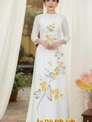 Vải Áo Dài Vẽ Tay Cao Cấp Hình AD V