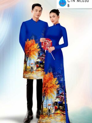 Vải Áo Dài Cặp Đôi Phong Cảnh AD CTN ML030