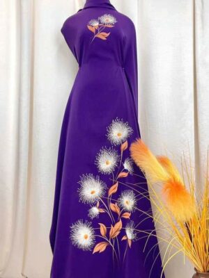 Vải Áo Dài Vẽ Tay Cao Cấp Hình AD V